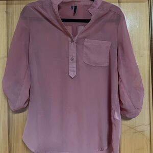 Maurices Mauve Blouse with Pocket Detail